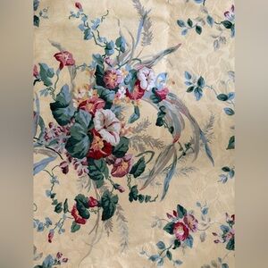 Chintz floral fabric remnant measuring 48β x 54β